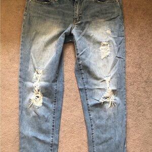 Gap Womens Sexy Boyfriend Jeans Distressed Blue Jeans Size 28
